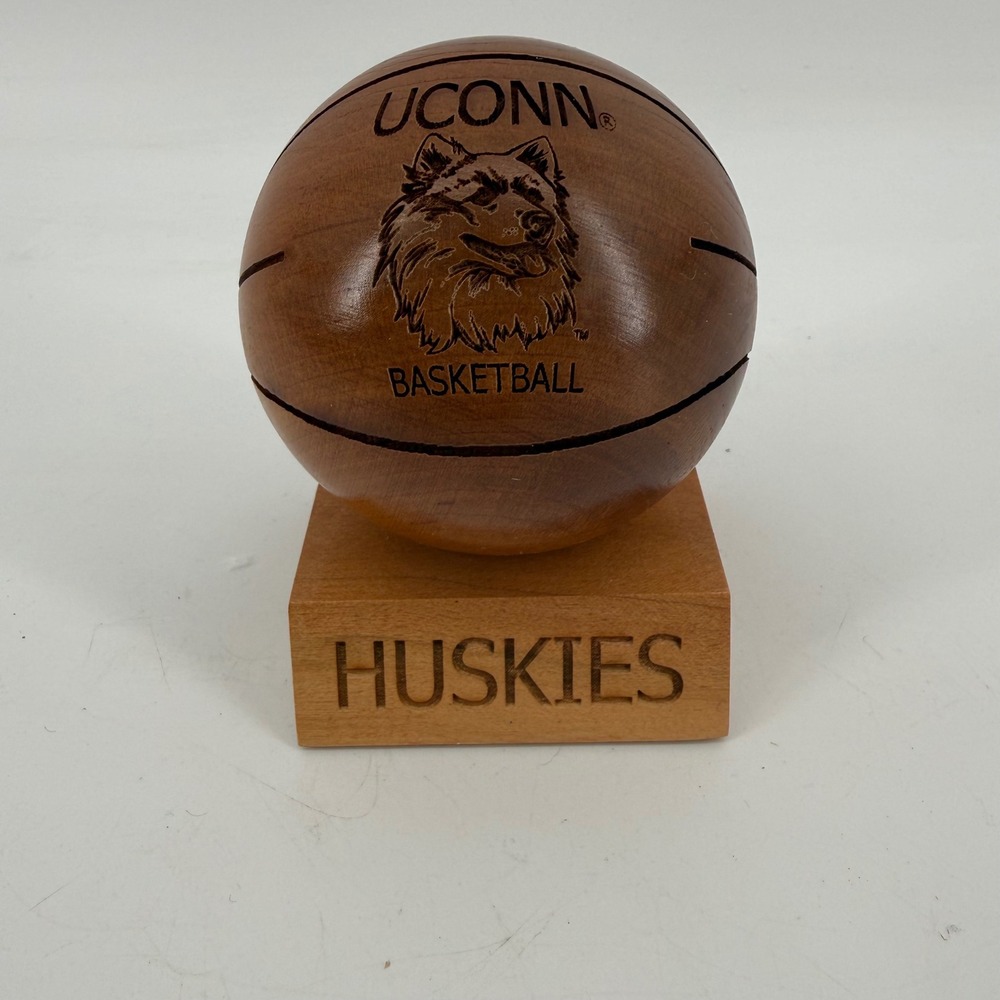 UConn Huskies Basketball Wooden Engraved Collectible GridWorks Made in USA